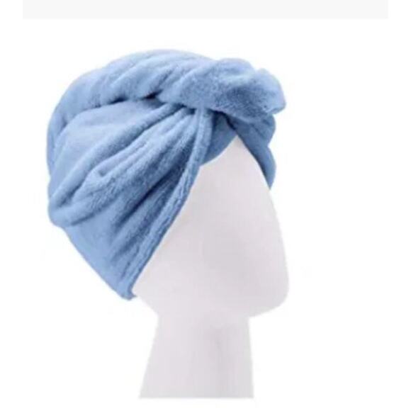 NEW Turbie Twist Microfiber HAIR TOWEL WRAP Women Men Blue Twist & Loop Turban - Picture 1 of 4